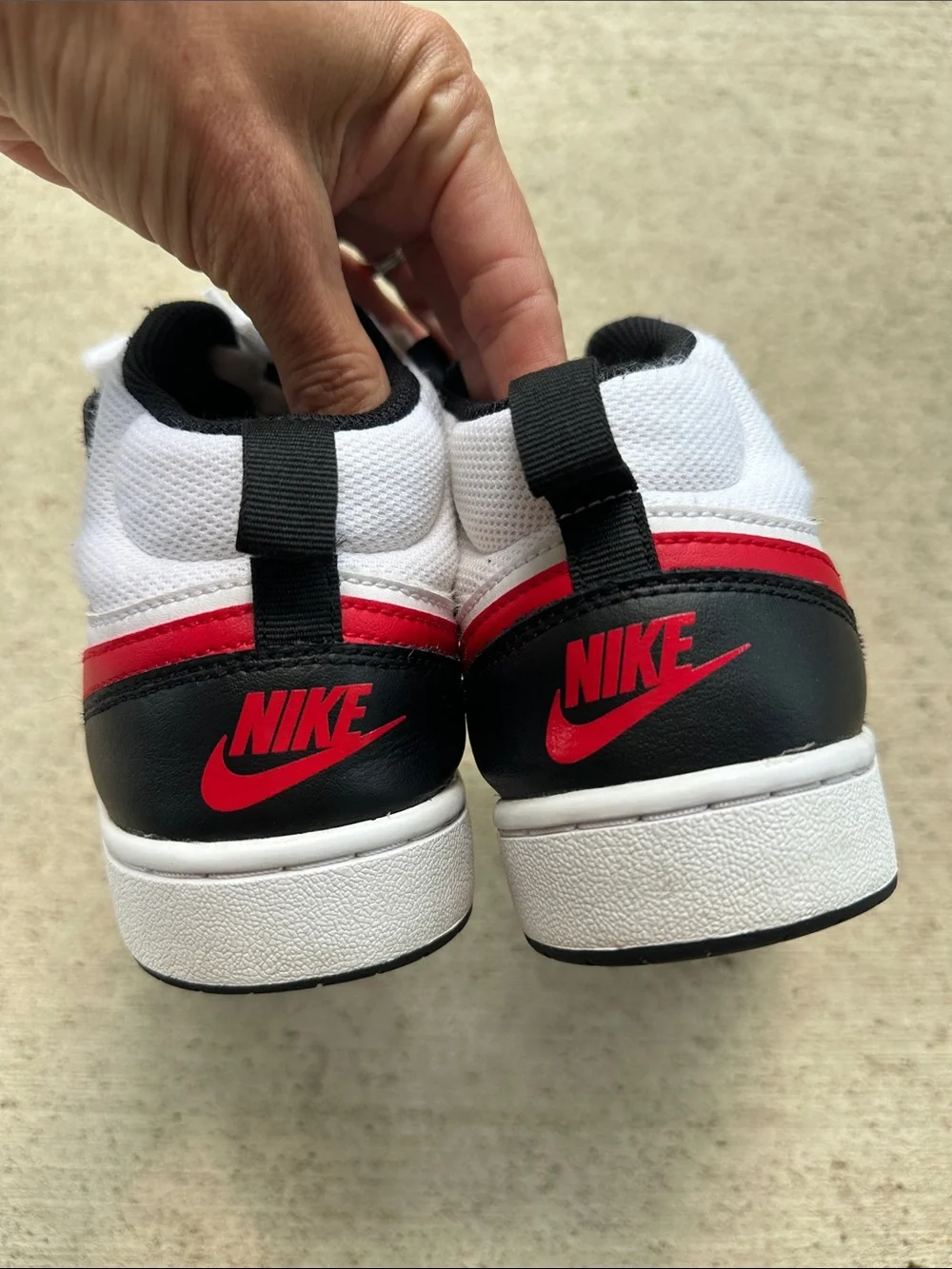 Nike court borough mid size 5.5 boys shoes.